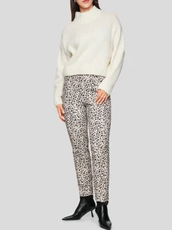 Marc Cain Damen Hose - SOFIA in ecru mehrfarbig