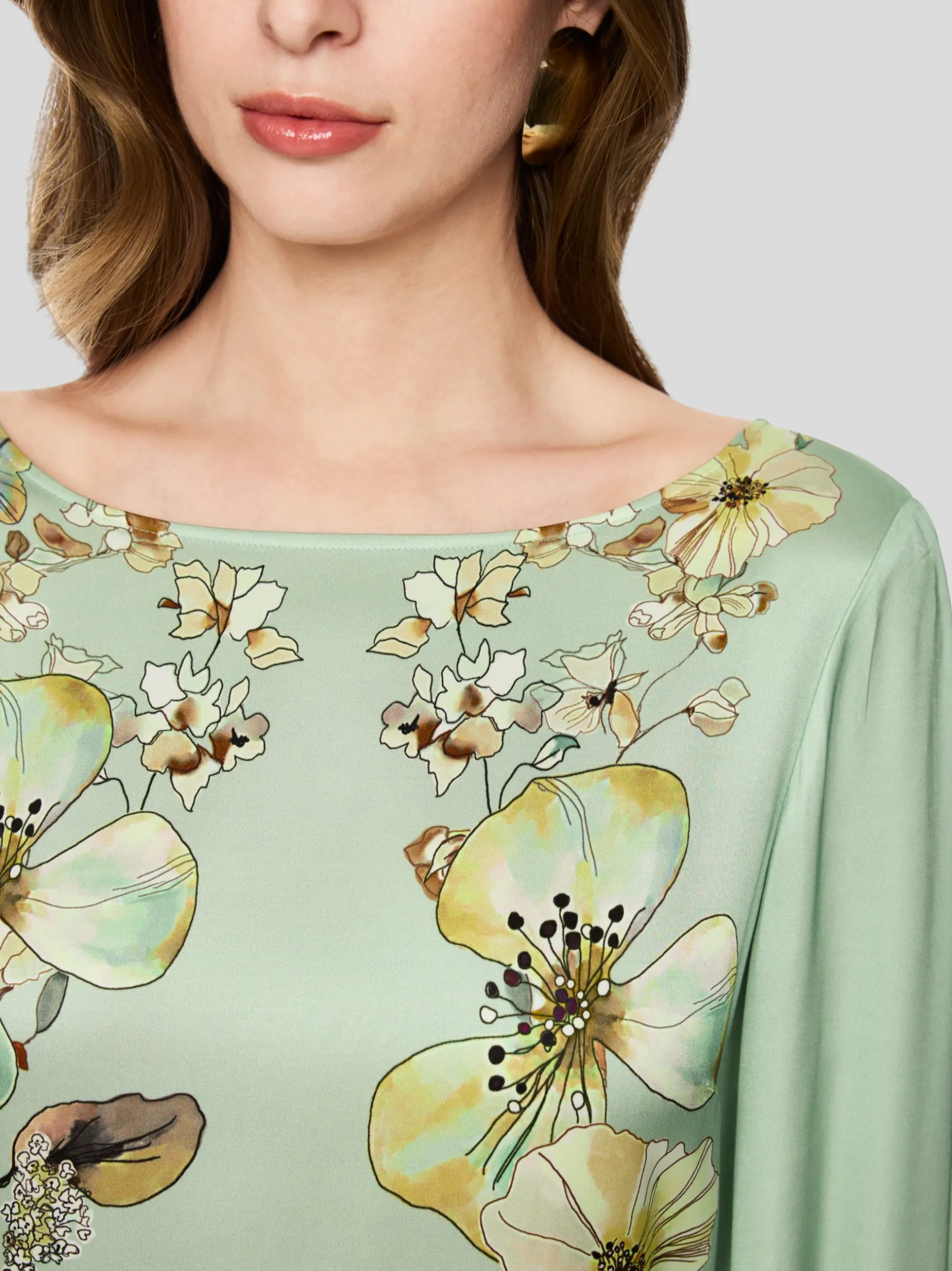 Marc Cain Damen Kleid in mint mehrfarbig