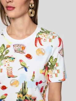 Marc Cain Damen T-Shirt in mehrfarbig