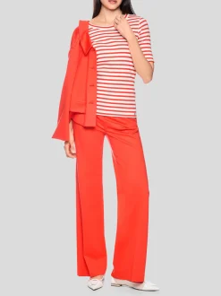 Marc Cain Damen T-Shirt in rot weiß