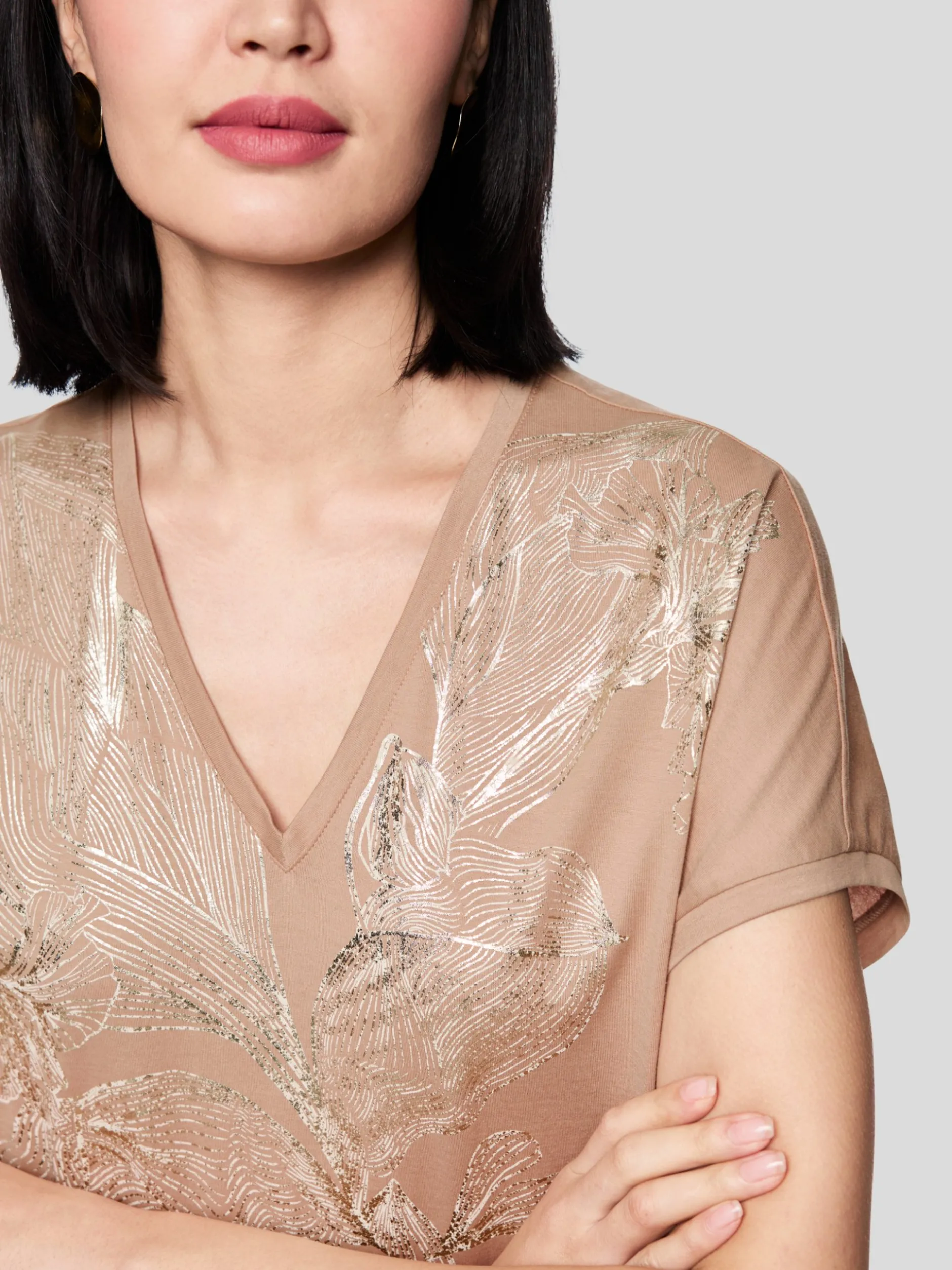 Marc Cain Damen T-Shirt in taupe