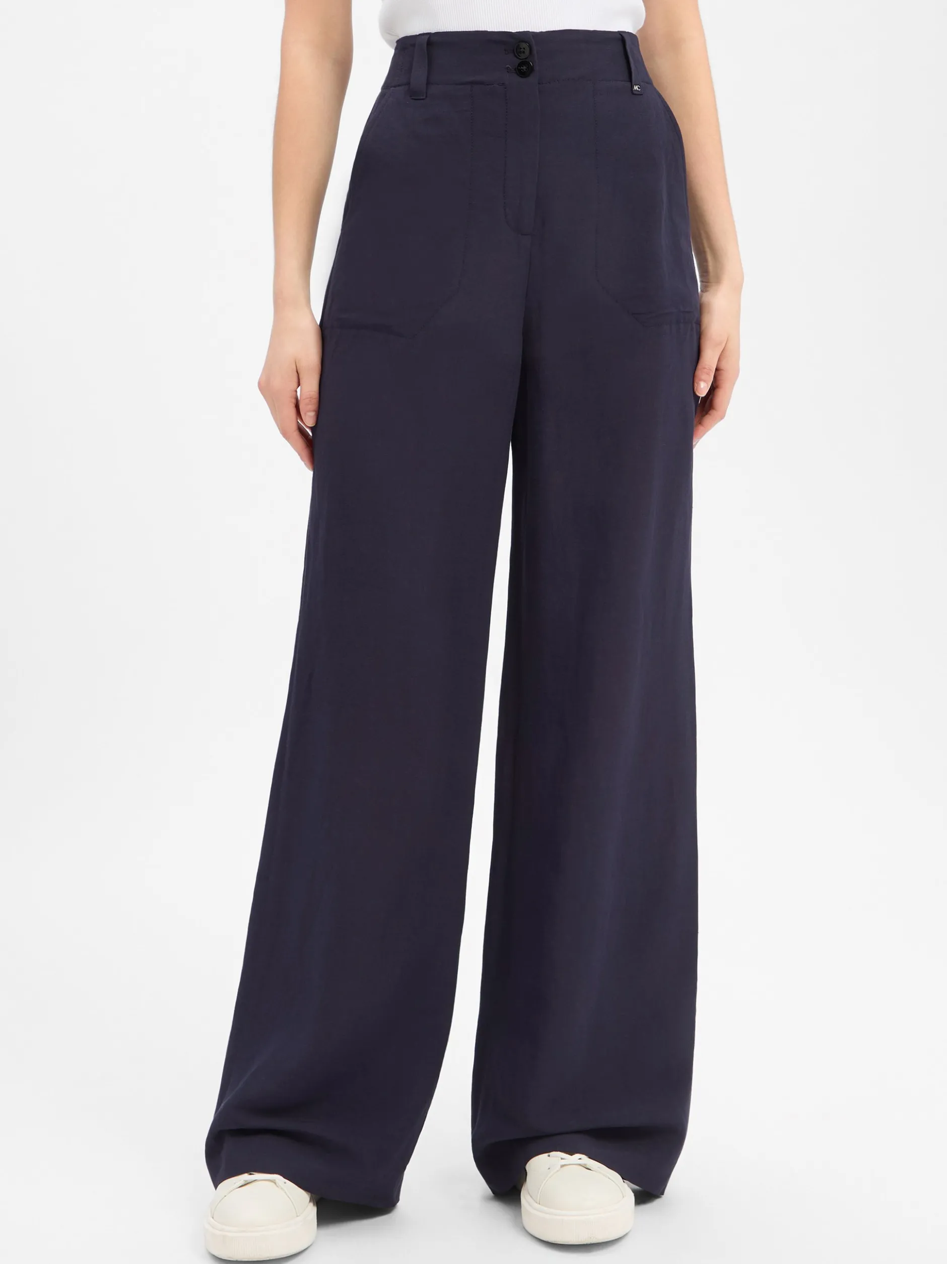 Marc Cain Sports Damen Hose mit Leinen-Anteil - Waukee in marine