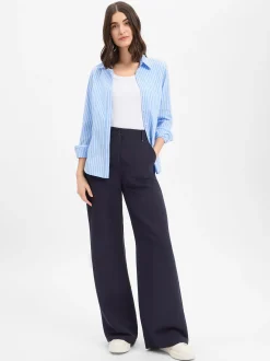 Marc Cain Sports Damen Hose mit Leinen-Anteil - Waukee in marine