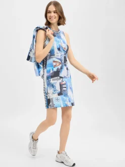 Marc Cain Sports Damen Jerseykleid in blau weiß