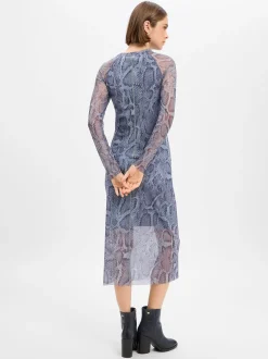 Marc Cain Sports Damen Kleid in blau - Ärmel: langarm