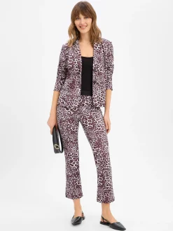 Marc Cain Sports Damen Leggings in aubergine weiß