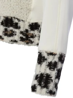 Marc Cain Sports Damen Sweatshirt mit Alpaka- und Mohair-Anteil in ecru mehrfarbig