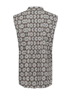 Marc O'Polo Damen Blusenshirt in anthrazit weiß