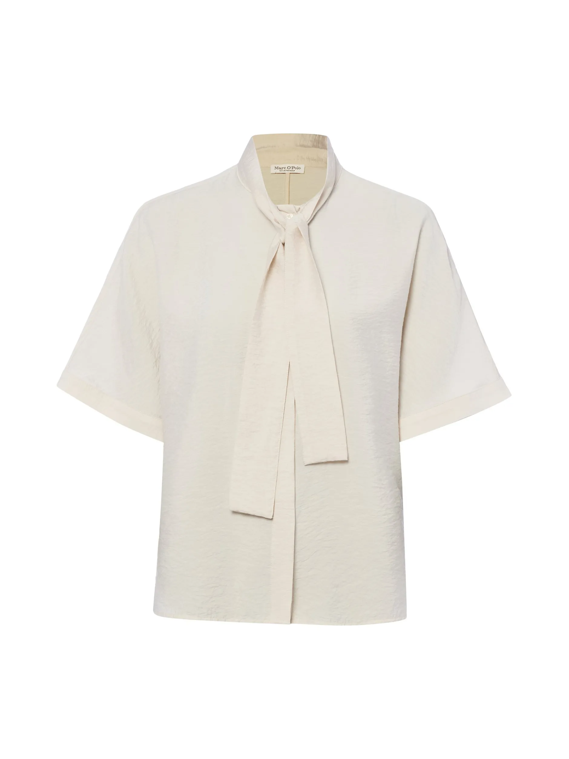 Marc O'Polo Damen Blusenshirt in kitt - Ärmel: kurzarm