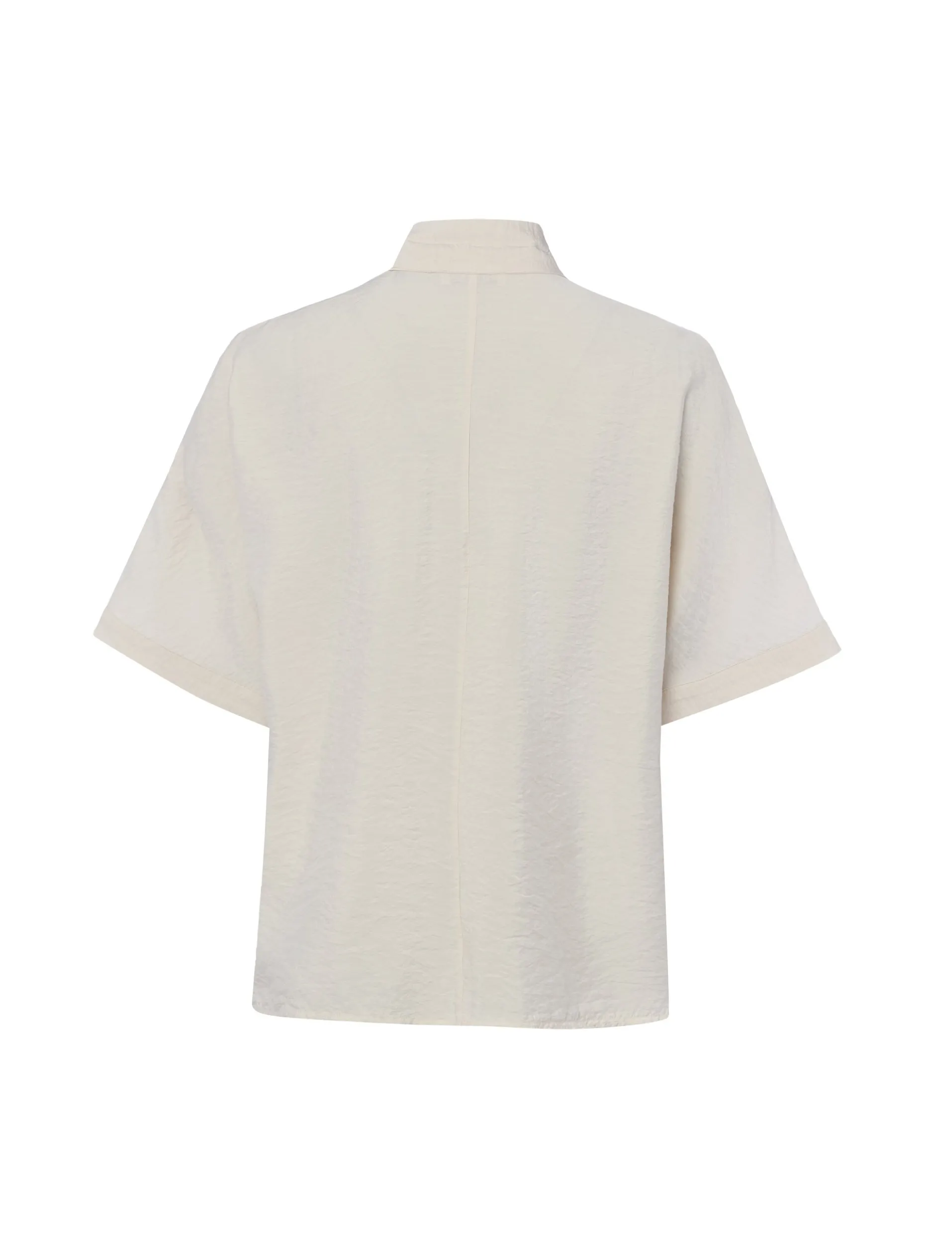 Marc O'Polo Damen Blusenshirt in kitt - Ärmel: kurzarm