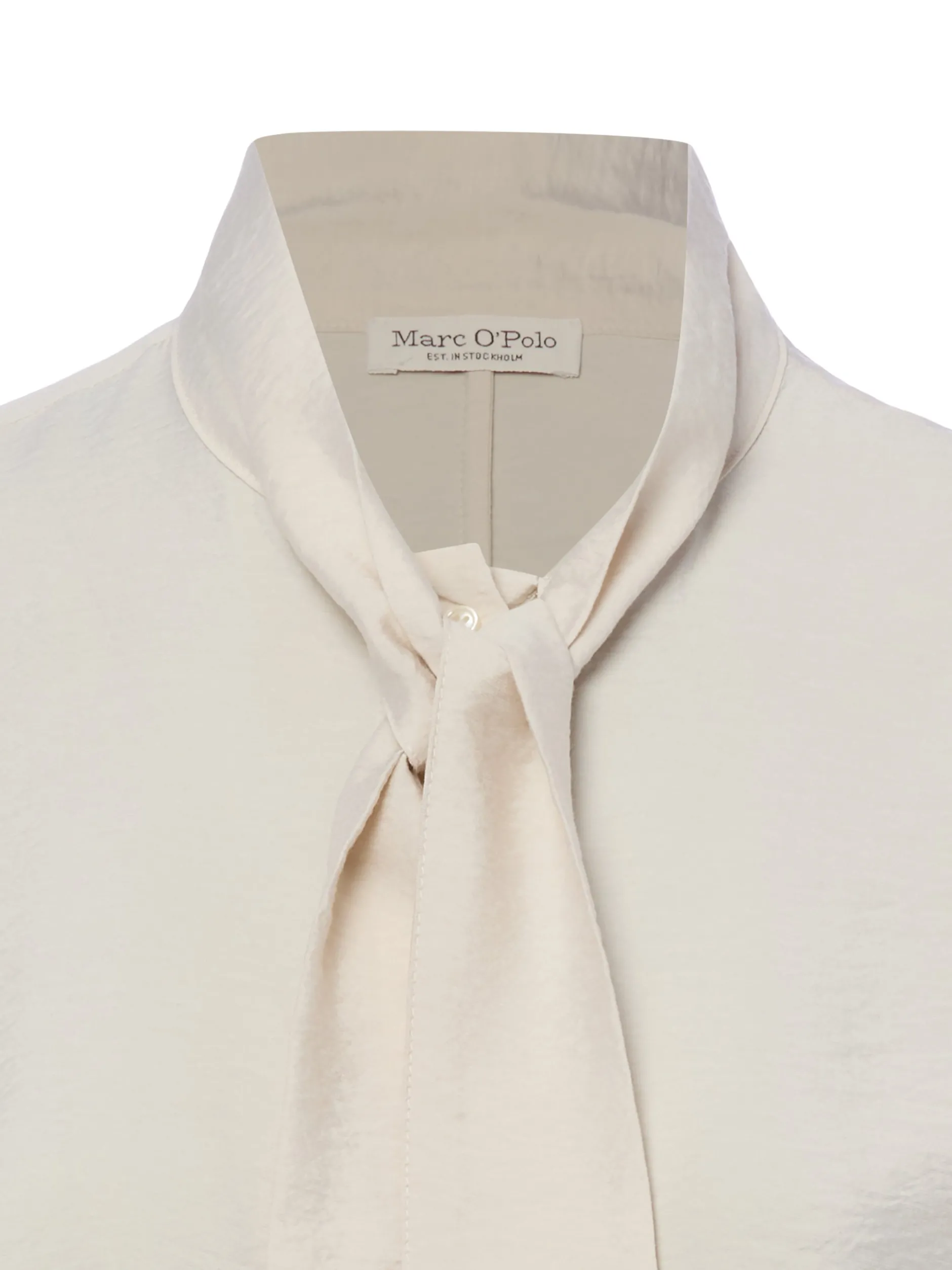 Marc O'Polo Damen Blusenshirt in kitt - Ärmel: kurzarm