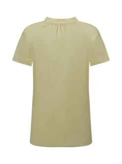 Marc O'Polo Damen Blusenshirt in schilf - Ärmel: kurzarm