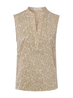 Marc O'Polo Damen Blusentop in beige weiß