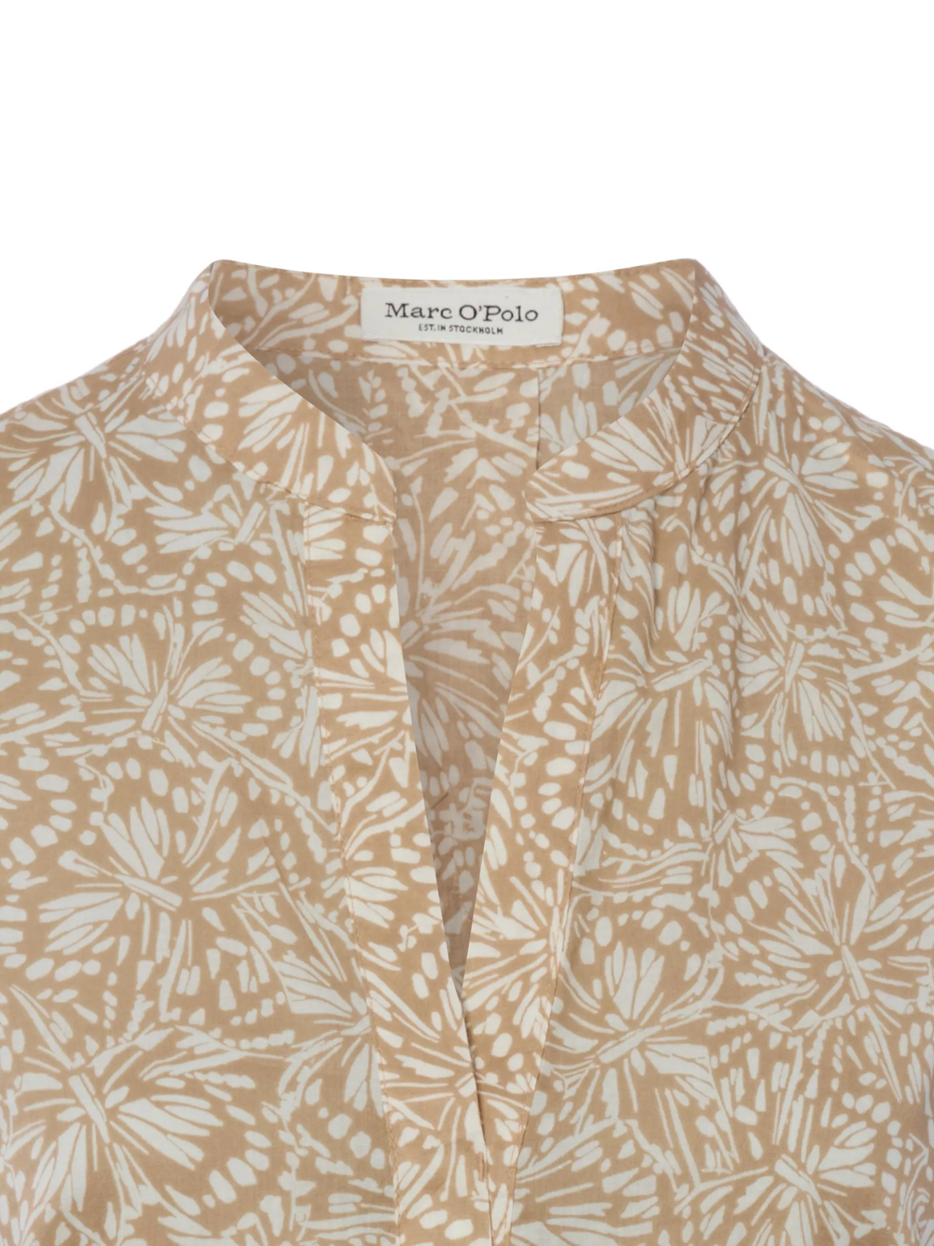 Marc O'Polo Damen Blusentop in beige weiß