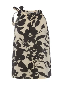 Marc O'Polo Damen Blusentop in anthrazit ecru