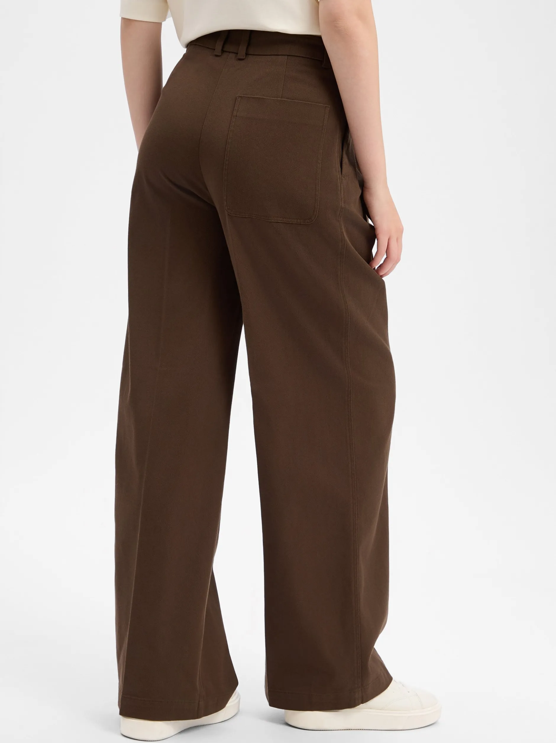 Marc O'Polo Damen Bundfaltenhose in schoko - Länge: lang