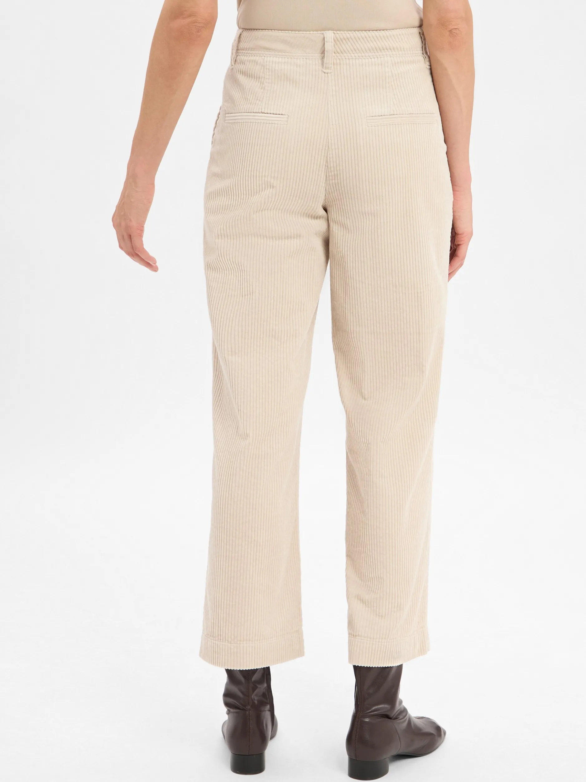 Marc O'Polo Damen Cordhose in sand - Länge: verkürzt