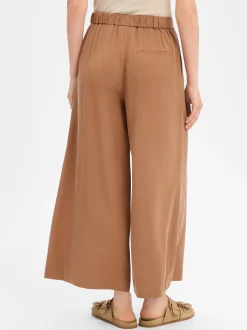 Marc O'Polo Damen Culotte mit Leinen-Anteil in camel