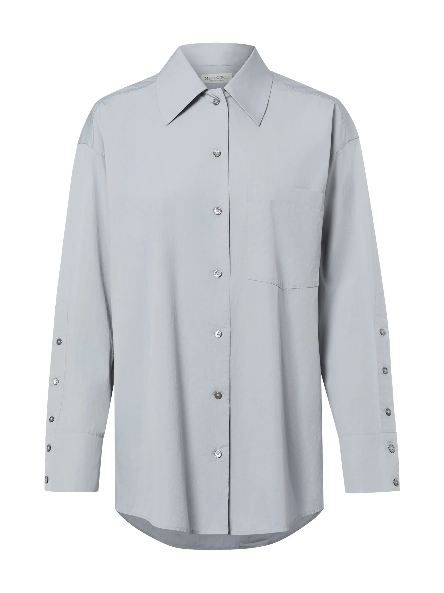 Marc O'Polo Damen Hemdbluse in grau - Ärmel: langarm