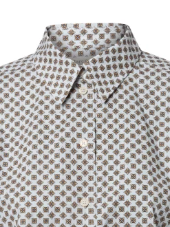 Marc O'Polo Damen Hemdbluse in hellblau beige
