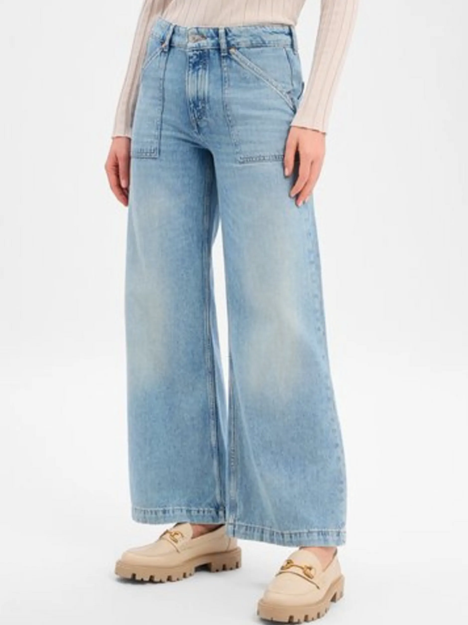 Marc O'Polo Damen Jeans - Caya in light stone