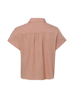 Marc O'Polo Damen Kurzarmbluse in aprikot bordeaux