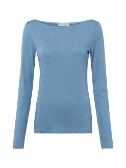 Marc O'Polo Damen Langarmshirt in blau - Ärmel: langarm