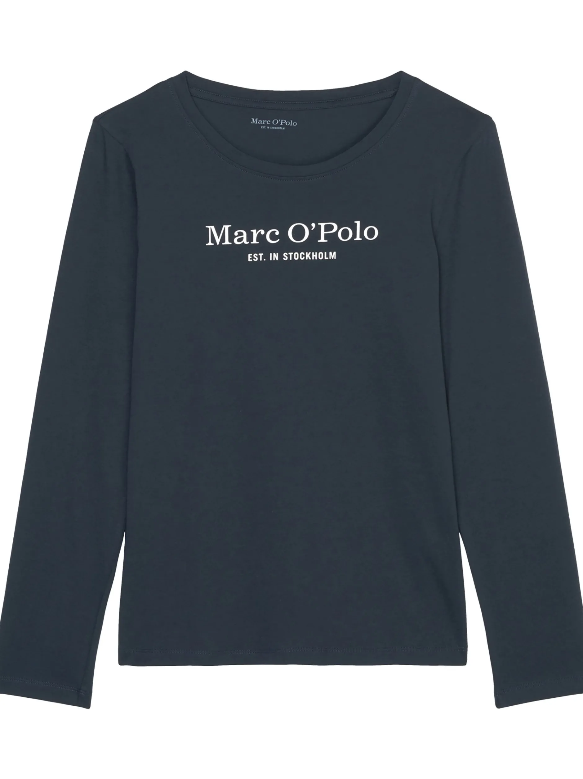 Marc O'Polo Damen Longsleeve - Mix & Match Cotton in blau