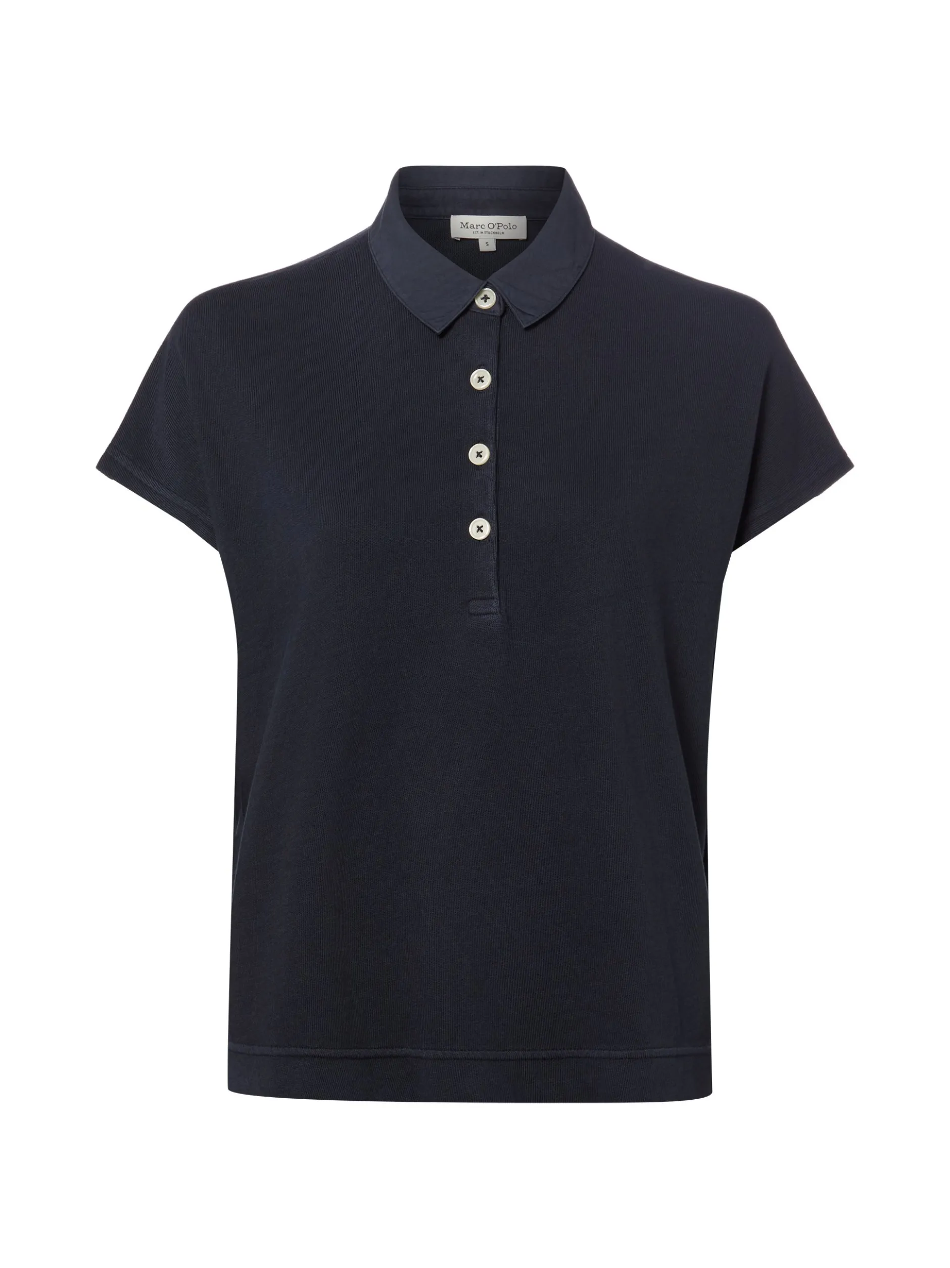 Marc O'Polo Damen Poloshirt in marine - Ärmel: kurzarm