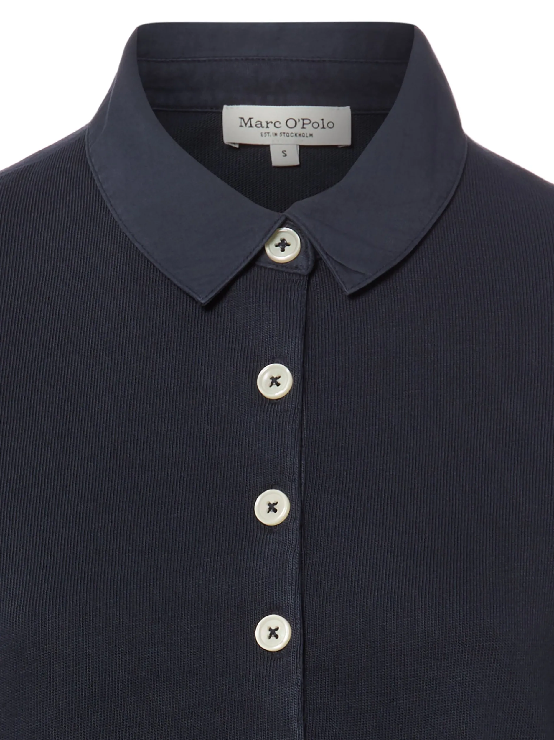 Marc O'Polo Damen Poloshirt in marine - Ärmel: kurzarm