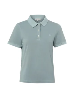 Marc O'Polo Damen Poloshirt in hellblau - Ärmel: kurzarm