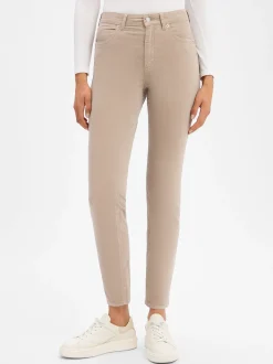 Marc O'Polo Damen Samthose - Alkea in taupe