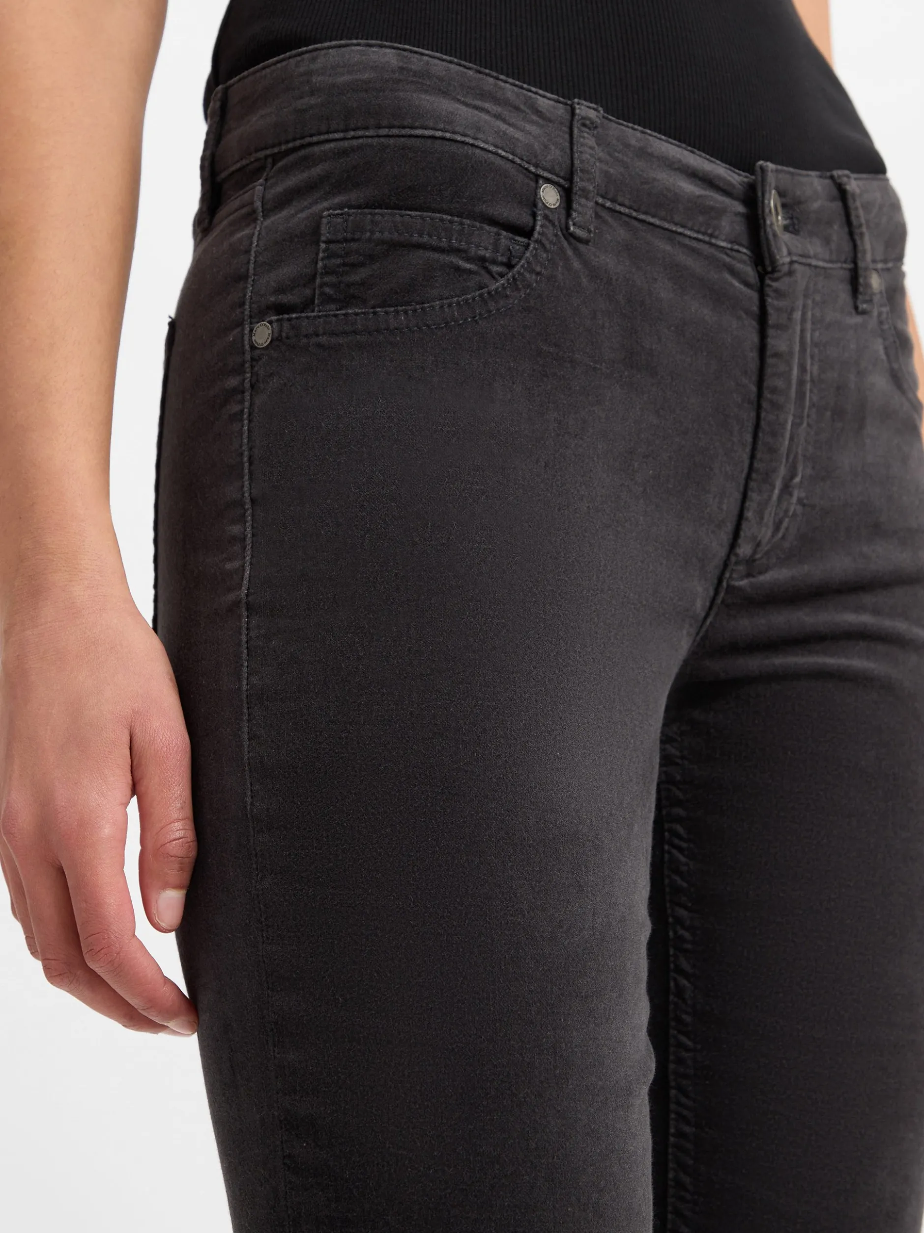 Marc O'Polo Damen Stoffhose in anthrazit - Länge: lang