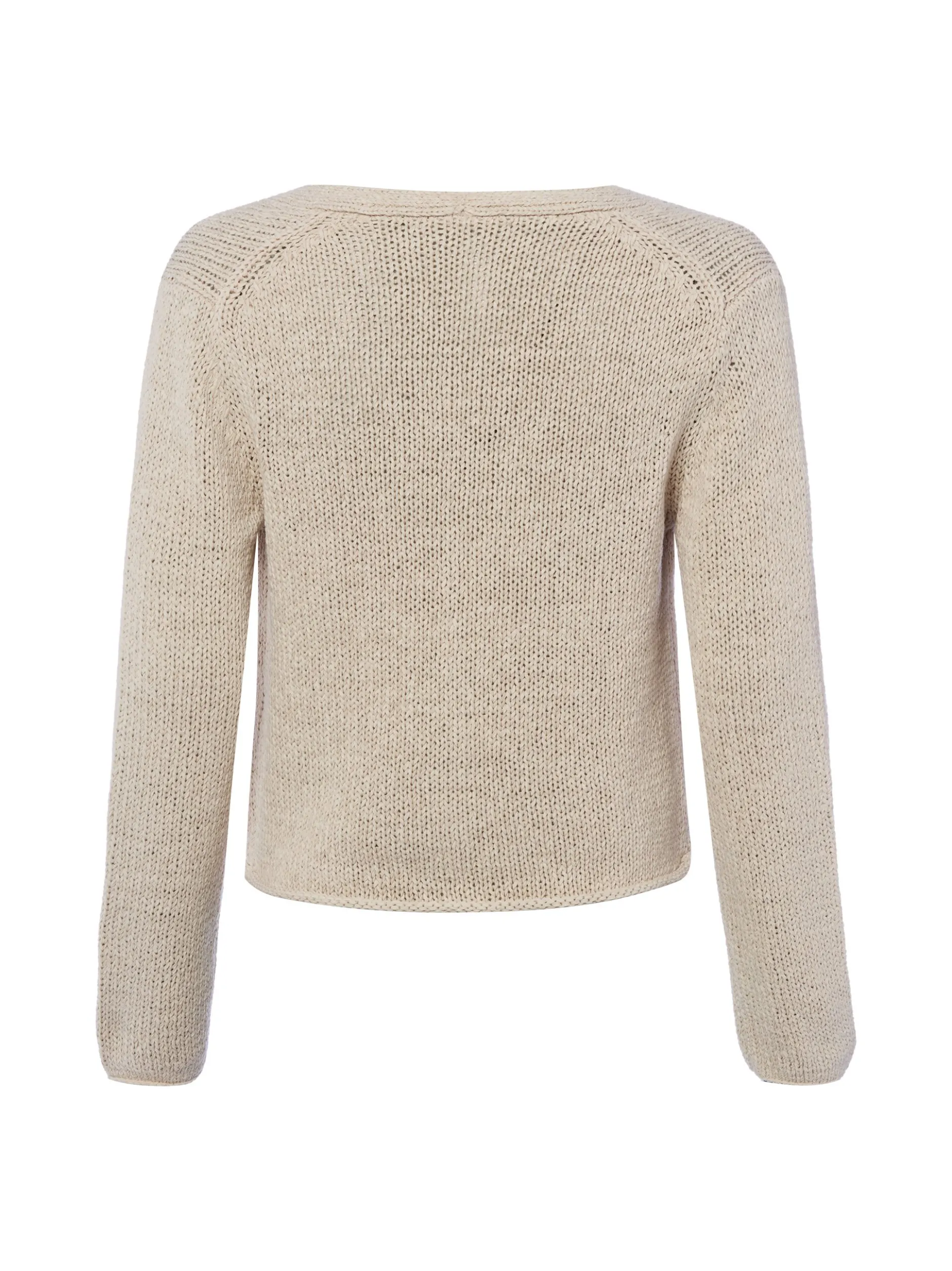 Marc O'Polo Damen Strickjacke in kitt - Ärmel: langarm