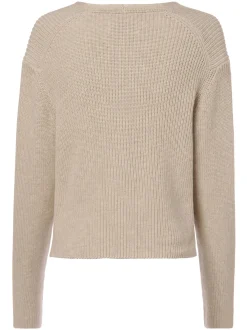 Marc O'Polo Damen Strickjacke in sand - Ärmel: langarm