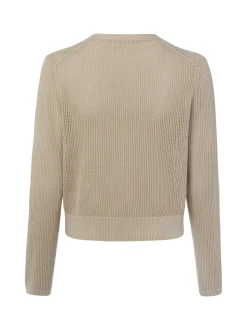 Marc O'Polo Damen Strickjacke in kitt - Ärmel: langarm