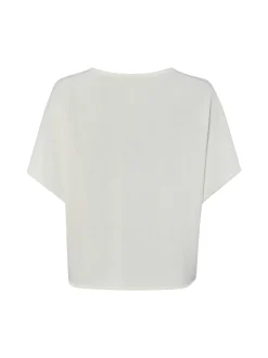 Marc O'Polo Damen Strickshirt in ecru - Ärmel: kurzarm