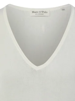 Marc O'Polo Damen Strickshirt in ecru - Ärmel: kurzarm