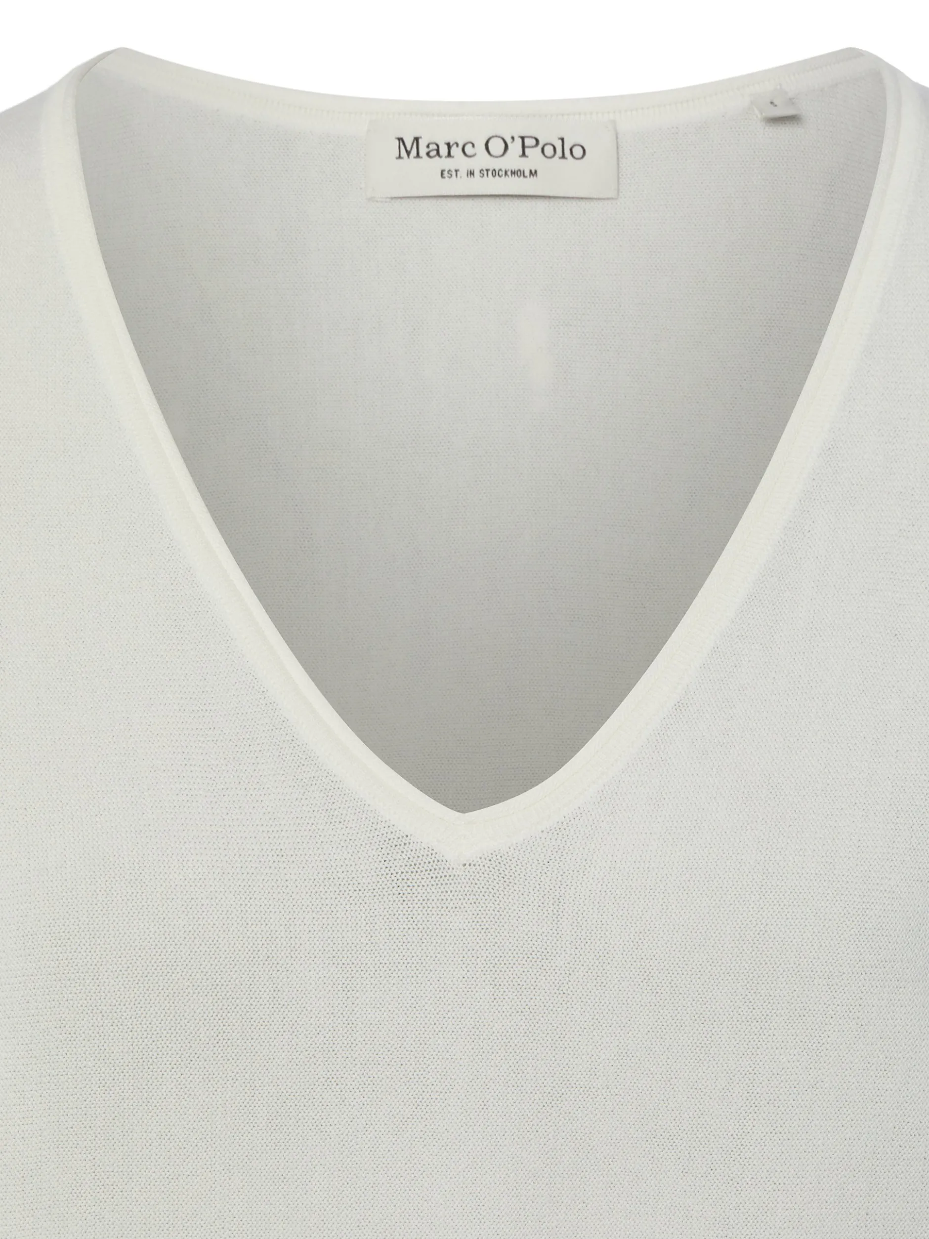 Marc O'Polo Damen Strickshirt in ecru - Ärmel: kurzarm
