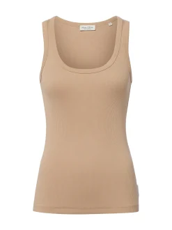 Marc O'Polo Damen Top in camel - Ausschnitt: Rundhals