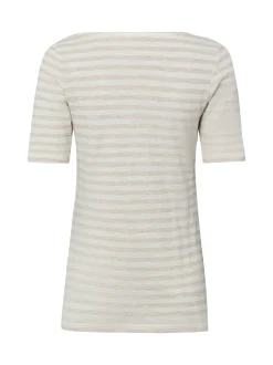 Marc O'Polo Damen T-Shirt in beige ecru - Ärmel: kurzarm