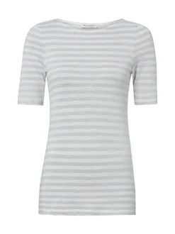 Marc O'Polo Damen T-Shirt in flieder weiß