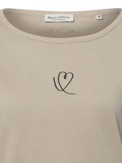 Marc O'Polo Damen T-Shirt in melange - Ärmel: kurzarm