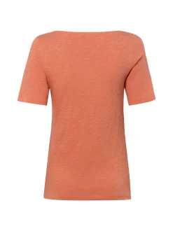 Marc O'Polo Damen T-Shirt in orange - Ausschnitt: U-Boot