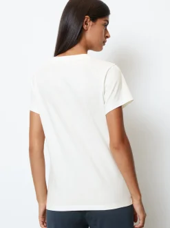 Marc O'Polo Damen T-Shirt - Mix & Match Cotton in weiß