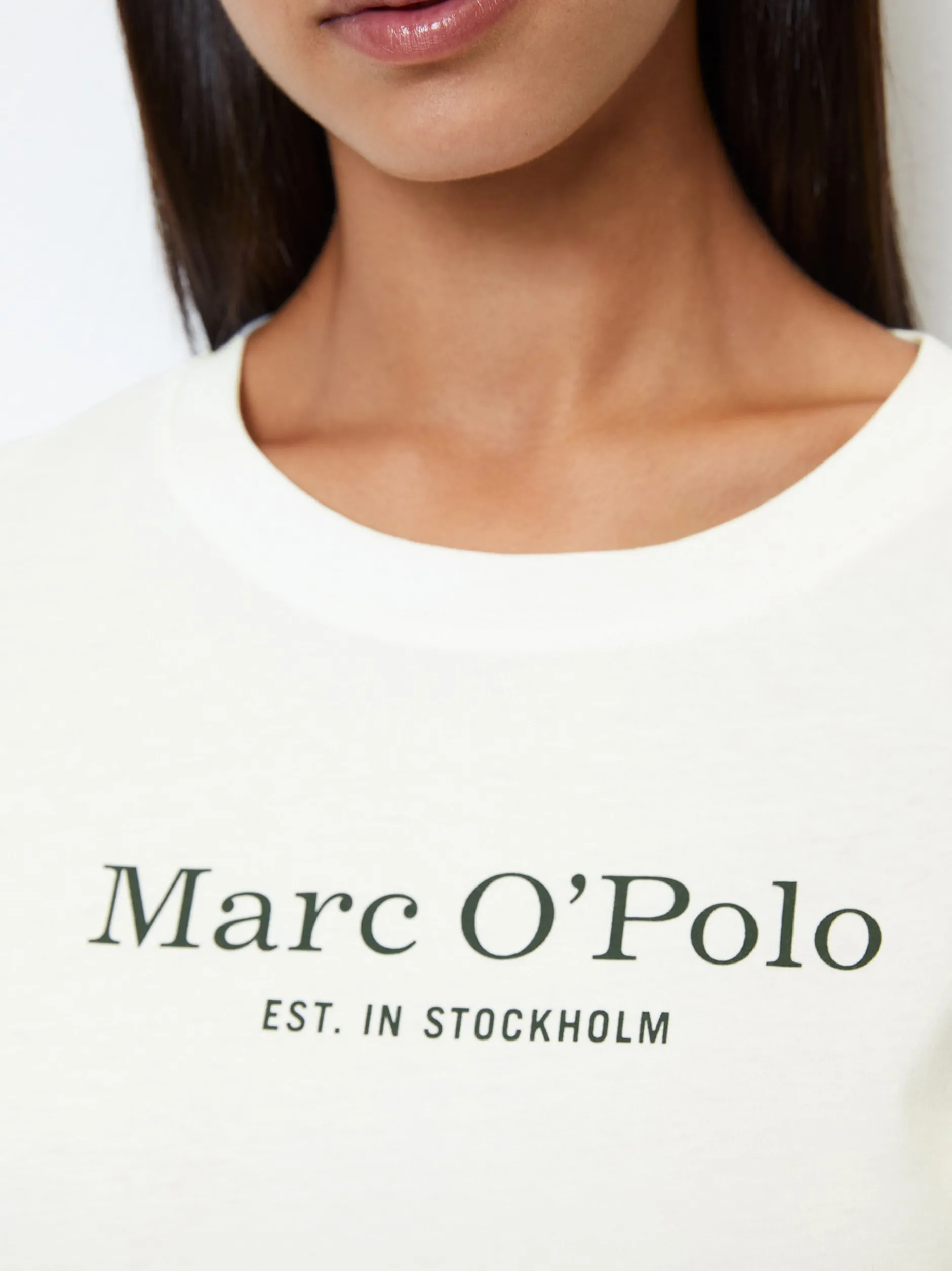 Marc O'Polo Damen T-Shirt - Mix & Match Cotton in weiß