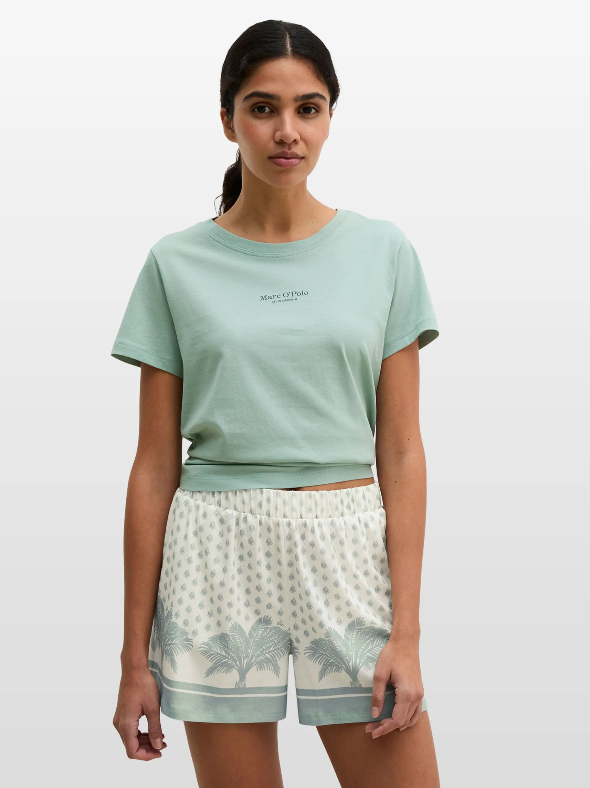 Marc O'Polo Damen T-Shirt - Mix N Match in mint
