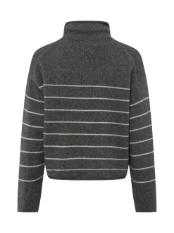 Marc O'Polo Damen Wollpullover in anthrazit ecru