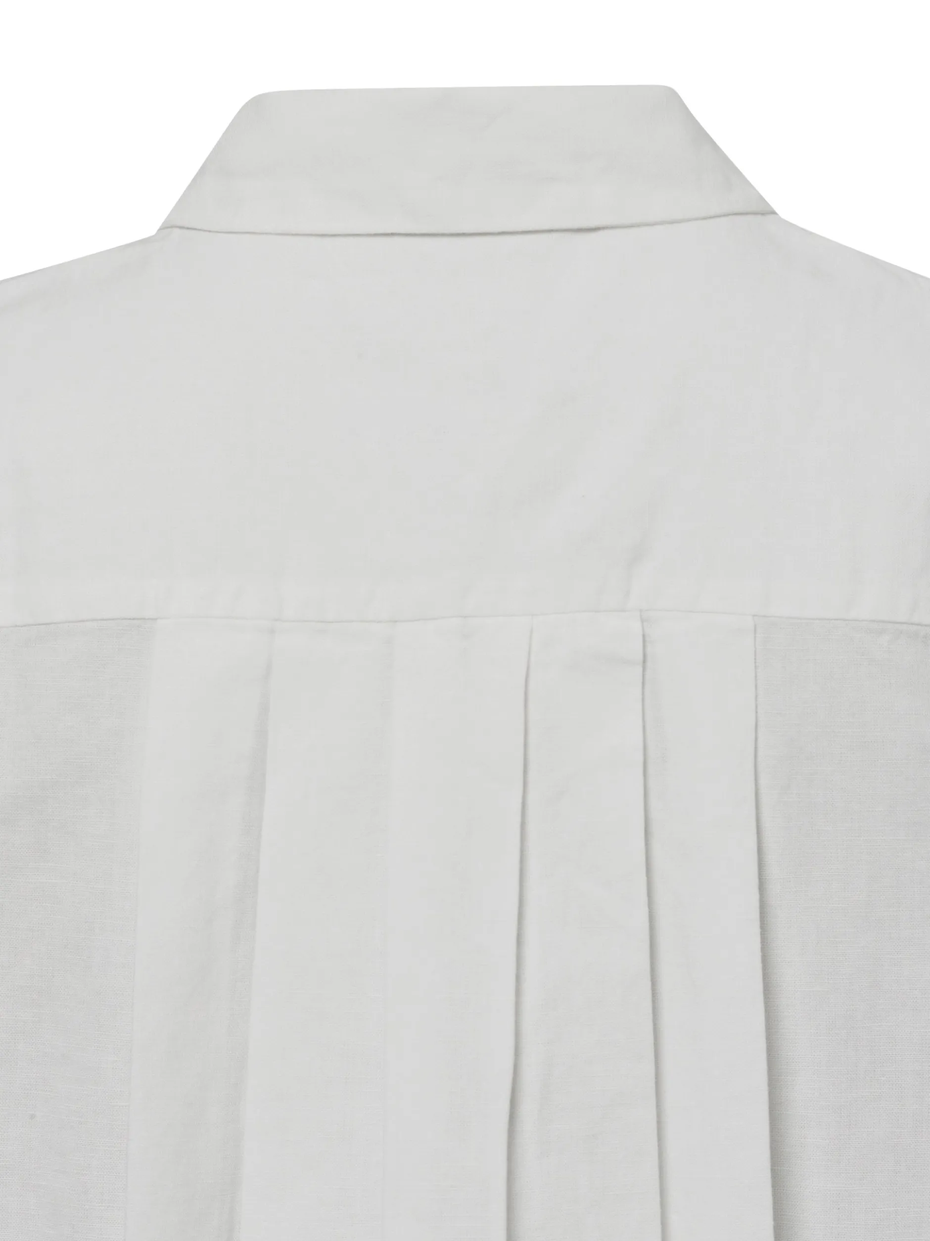 Marc O'Polo Denim Damen Hemdbluse mit Leinen-Anteil in weiß
