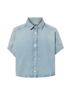 Marc O'Polo Denim Damen Jeansbluse in bleached